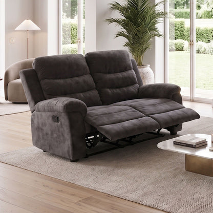 2 Seat Manual Recliner Loveseat With 150° Deep Recline, For Small Living Spaces - Dark Gray Home Essentials