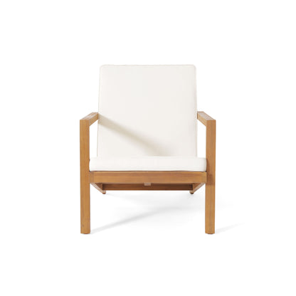 3 Piece Outdoor Chat Set With Table And 2 Adirondack Chairs - White / Brown Patina Noble House