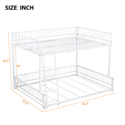 Bunk Bed Frame With Ladder And Safety Guardrails Dreamland