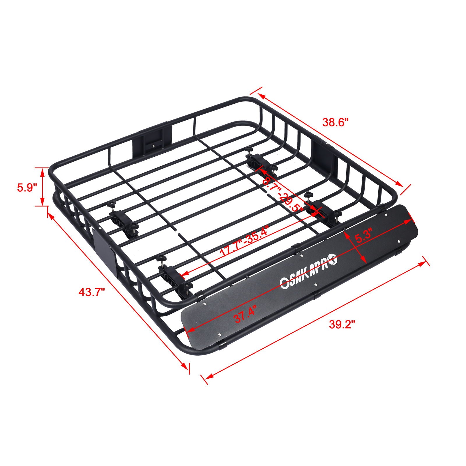 Motoring Rooftop Cargo Carrier Basket Steel, Universal Fit Roof Rack Daily Nest