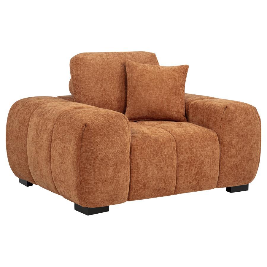 Octavia - Fabric Upholstered Track Arm Accent Chair Coaster Fine Furniture