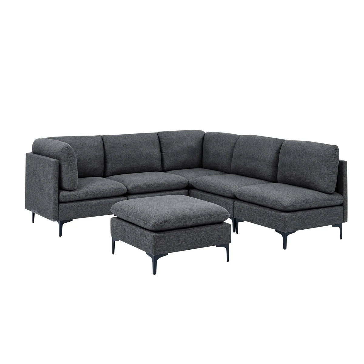 Upholstered Modular Sectional & Tall Legs Home Essentials