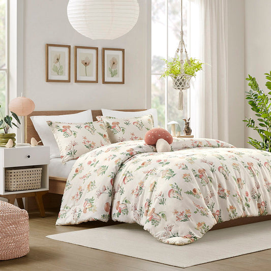 Gwen - Mushroom Garden Comforter Set - Green Intelligent Design