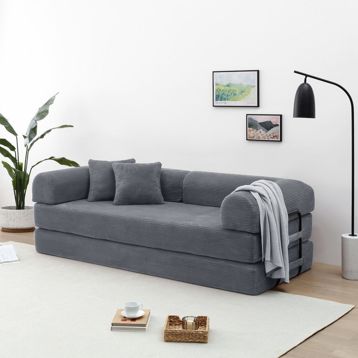 Convertible Foldable Floor Sofa Bed For Living Room Home Essentials