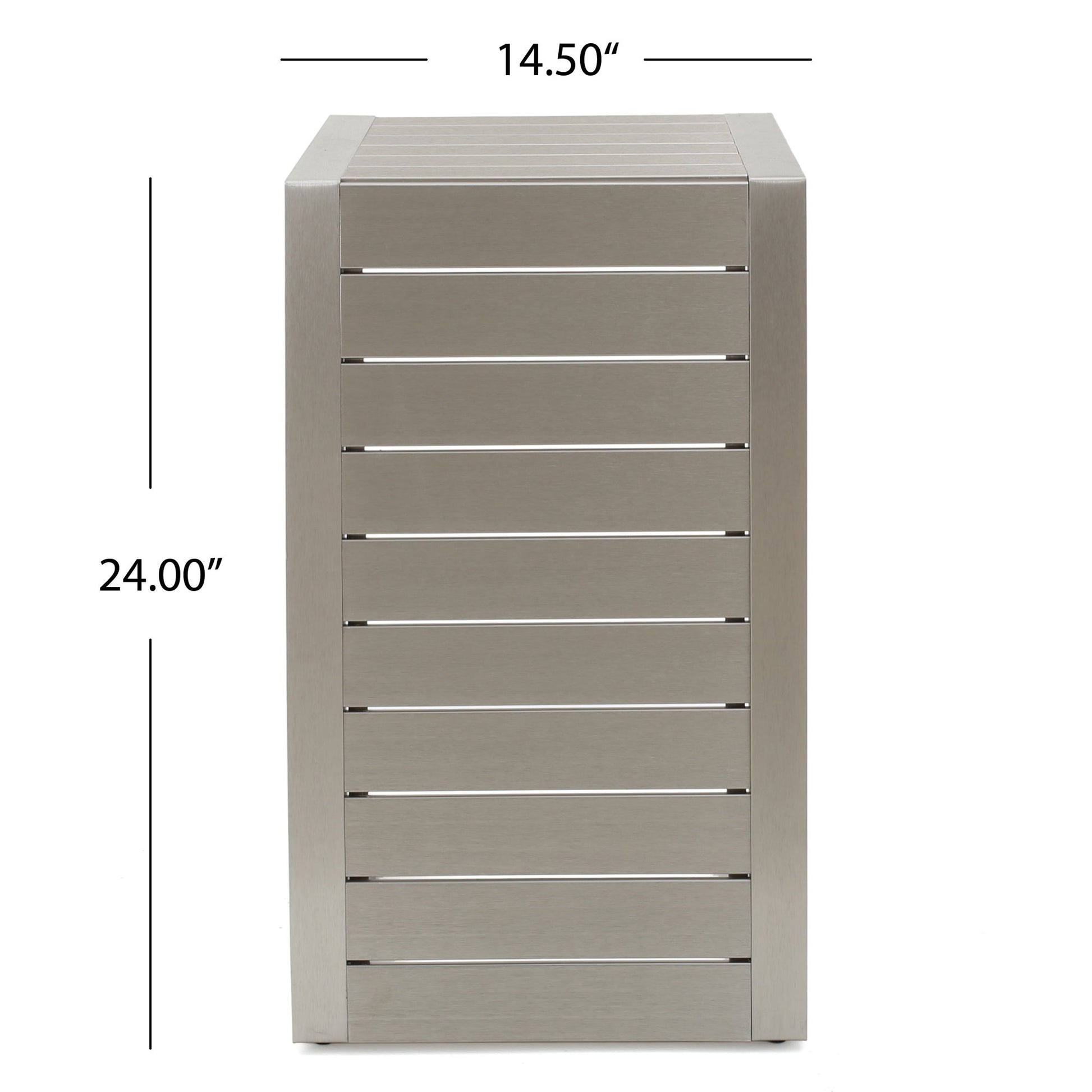 Aluminum Outdoor C - Shaped Side Table For Patio Noble House
