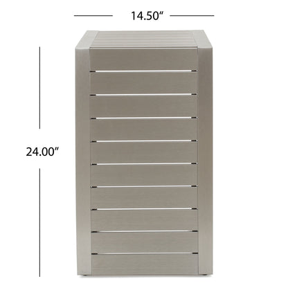 Aluminum Outdoor C - Shaped Side Table For Patio Noble House