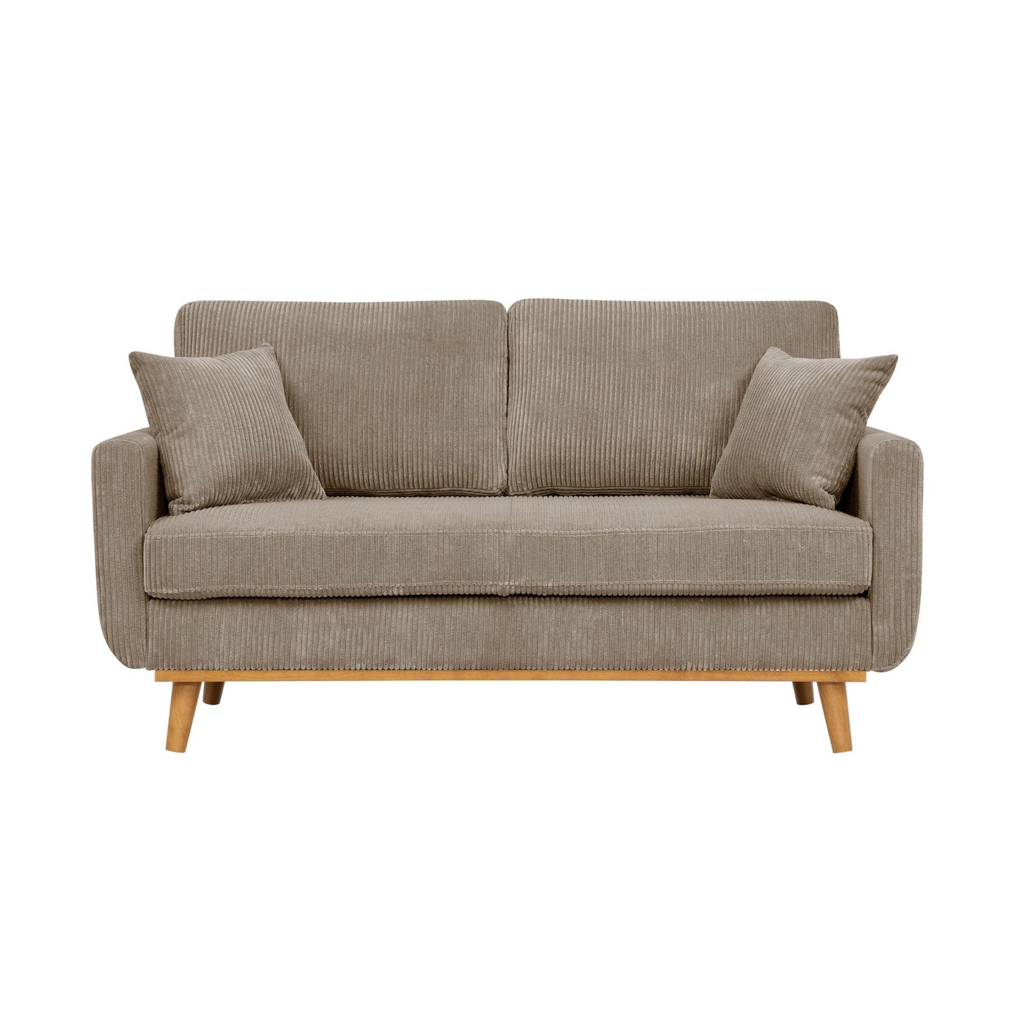 Upholstered Loveseat With Arms And Pillows Home Essentials
