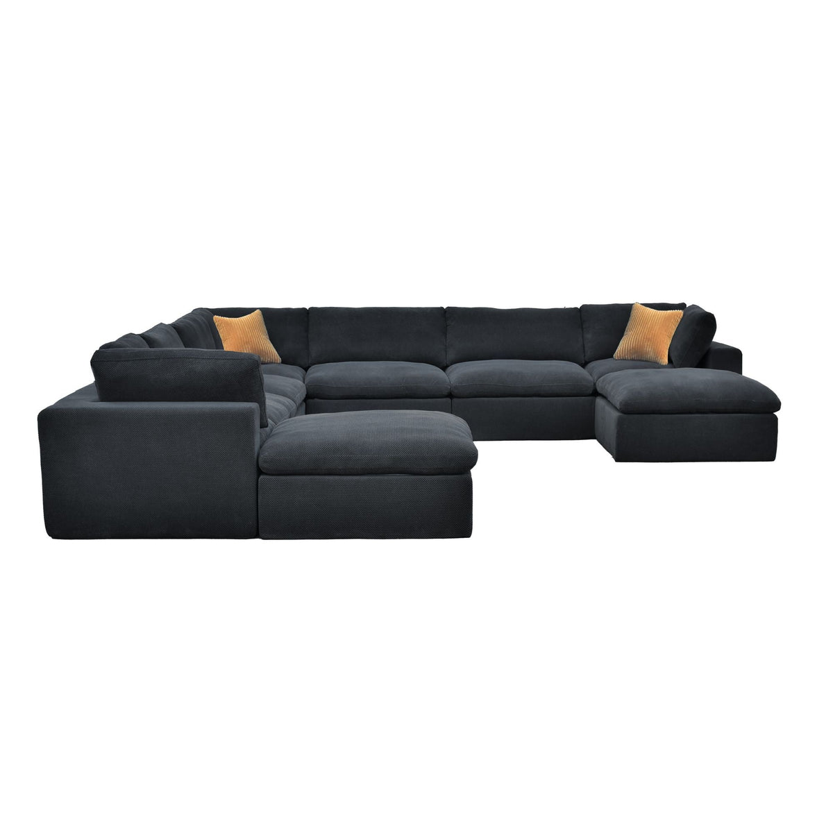 Custom Configuration Modular Sectional With Toss Pillows Home Essentials
