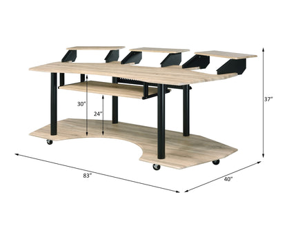 Eleazar - Music Recording Studio Desk - Wood Acme