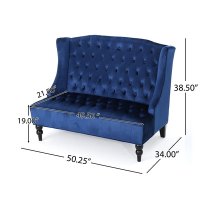 Nurturing - Upholstered Loveseat With Wing Back And Diamond Tufting Noble House