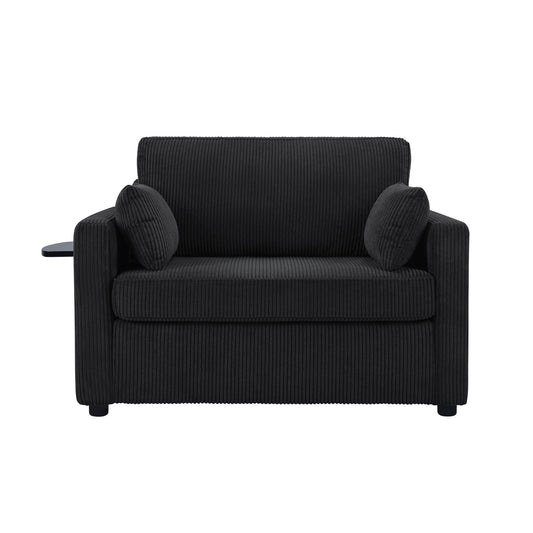 Sleeper Sofa With Foldable Mattress, USB Ports, Side Table & Storage Pocket Hearth and Haven