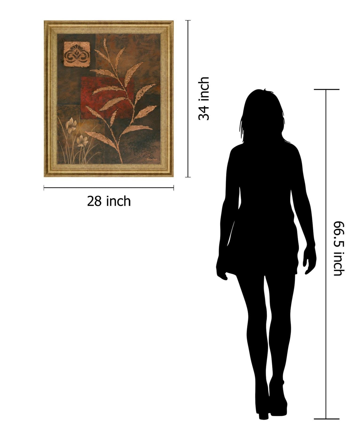 Bronzed Botanical - 28" x 34" Framed Wall Art Classy Art