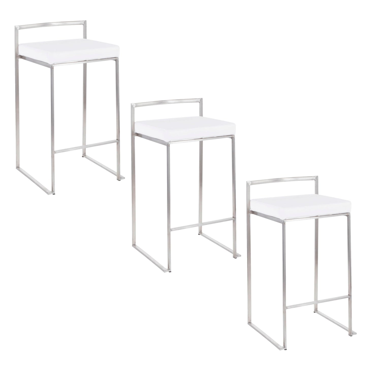 Fuji - Contemporary Elegant Stackable Counter Stool Set Lumi Source