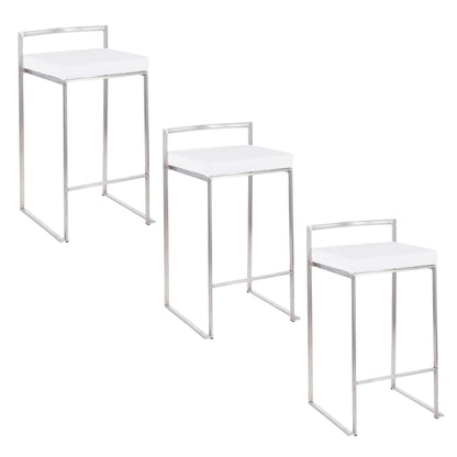 Fuji - Contemporary Elegant Stackable Counter Stool Set Lumi Source