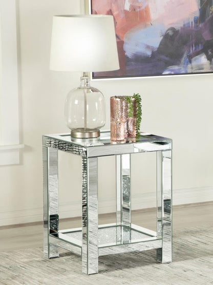 Valentina - Square Glass Top Table CoasterElevations