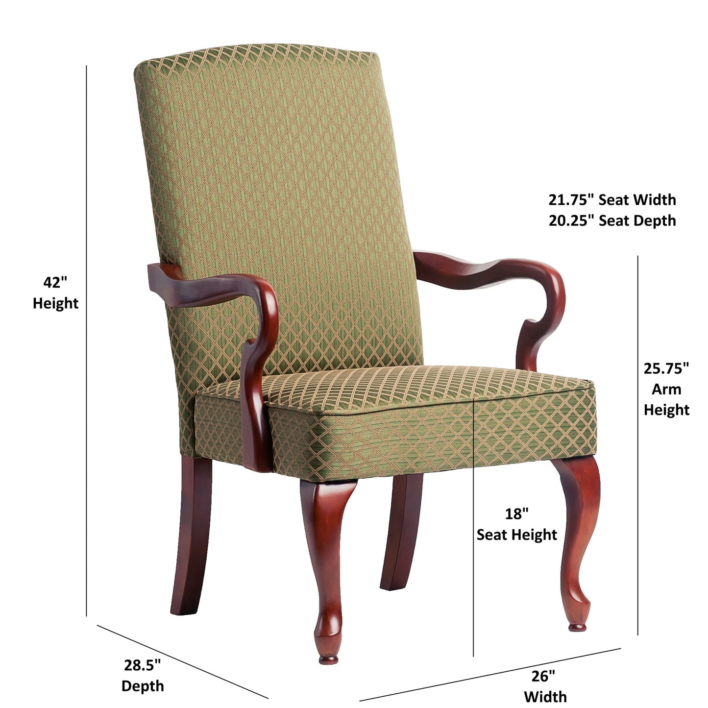 Delaney - Elegant Gooseneck Arm Chair With High Back Ridgecrest Home