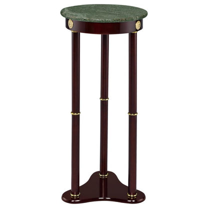 Edite - Round Marble Top Accent Side Table - Merlot CoasterEveryday