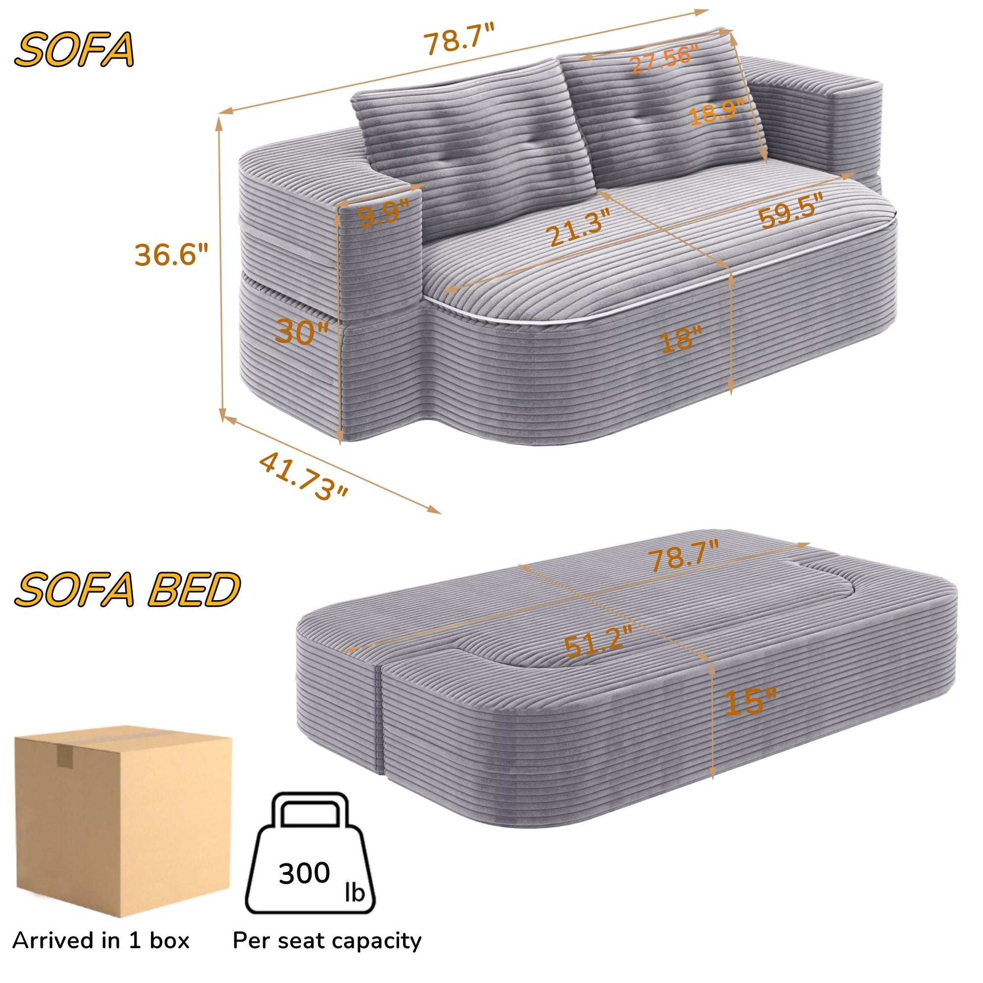 Convertible Floor Sofa Bed With Multi Functional Blanket Home Essentials