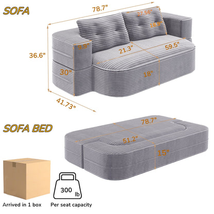 Convertible Floor Sofa Bed With Multi Functional Blanket Home Essentials