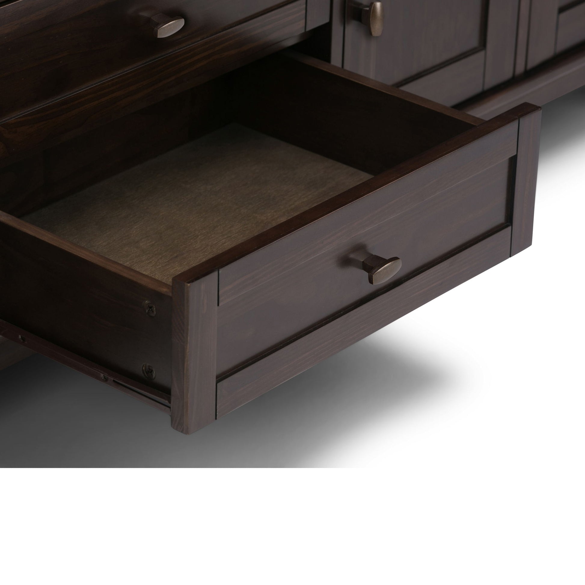 Warm Shaker - TV Media Stand Handcrafted - Tobacco Brown Simpli-Home