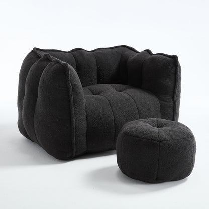 Soft Chenille Bean Bag Chair With High Resilient Foam Home Essentials