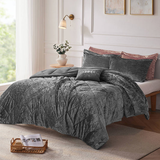 Felicia - Twin Comforter Set - Gray Intelligent Design