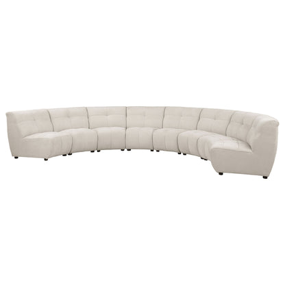 Sycamore - 8 Piece Upholstered Sectional Sofa With Curved Design - Ivory Furniture Max