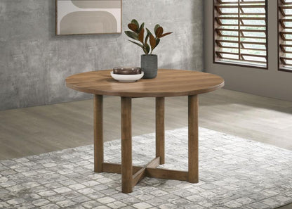 Crestmore - Round Wood Dining Table - Walnut Coaster Fine Furniture