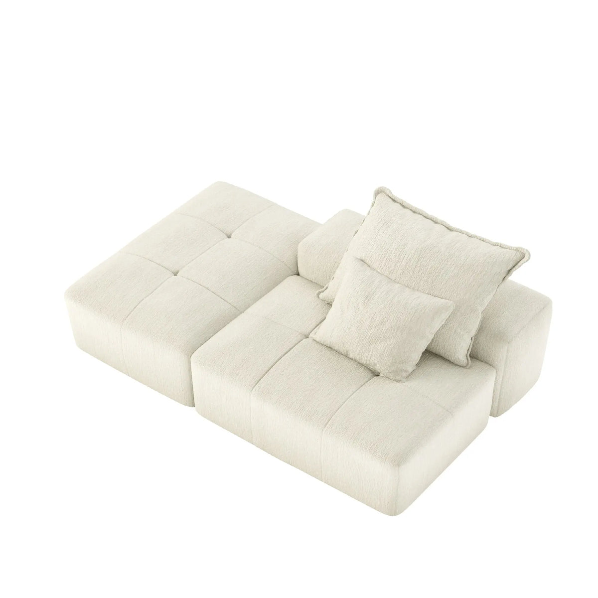 Modern Oversized Modular Sectional Sofa, Sparkling Fabric Soft Cushions With 2 Pillows Home Essentials