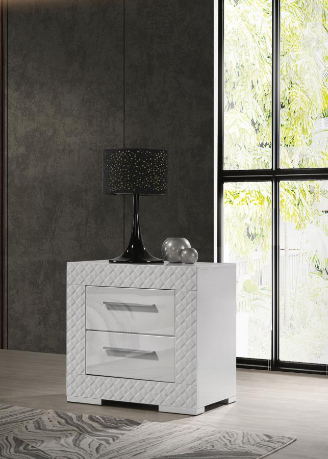 Ives - 2-Drawer Nightstand Bedside Table Coaster Fine Furniture