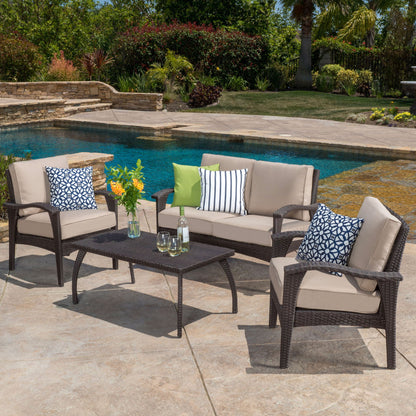 Honolulu - Wicker Set Outdoor Seating Noble House