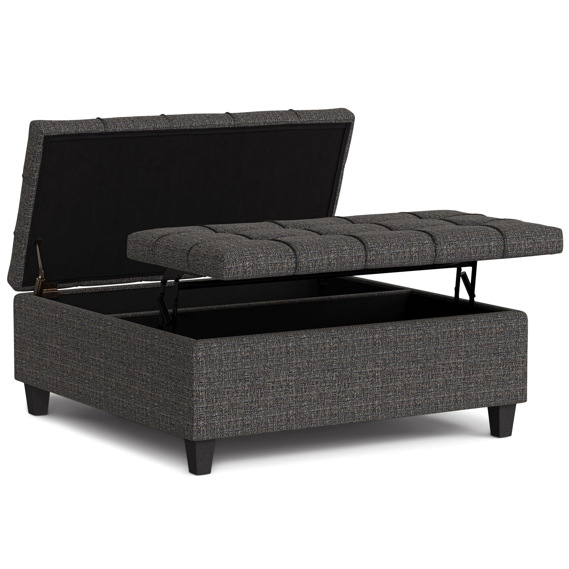 Harrison - Upholstered Coffee Table Storage Ottoman Simpli-Home
