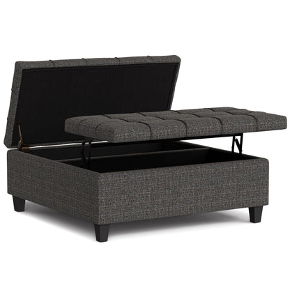 Harrison - Upholstered Coffee Table Storage Ottoman Simpli-Home
