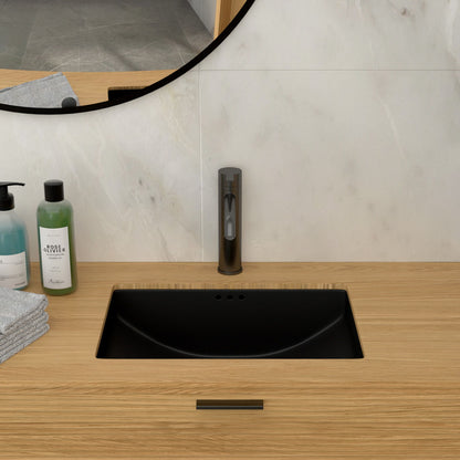 Modern Ceramic Undermount Bathroom Sink With Overflow, High Quality Daily Nest