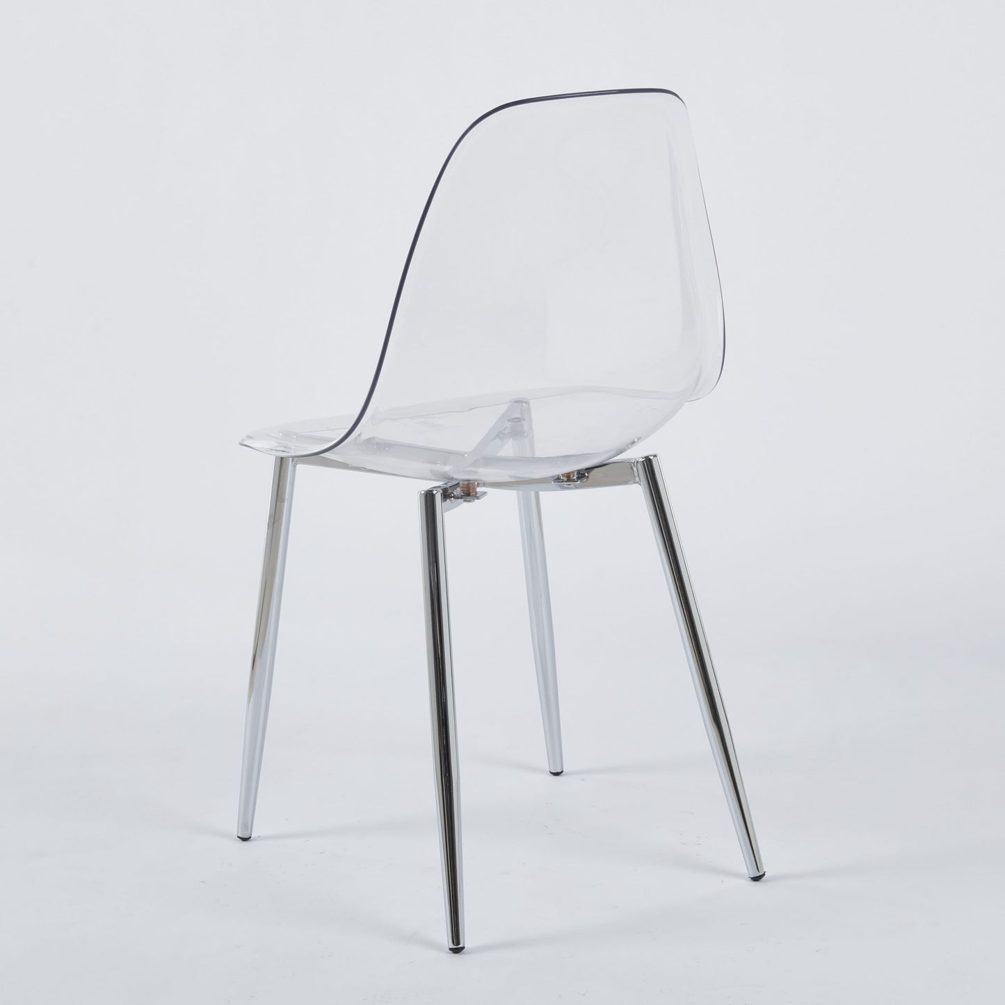 Transparent Plastic Seat Dining Chair (Set of 4) Home Essentials