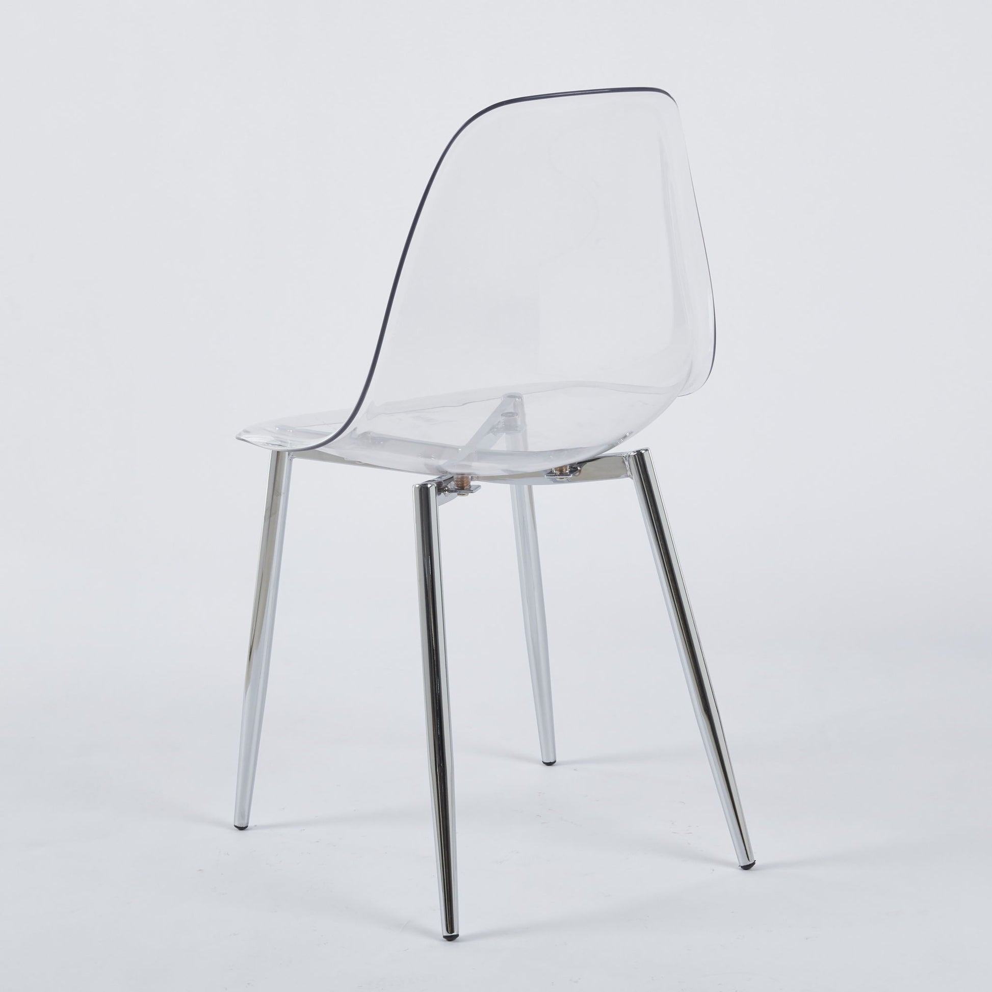 Transparent Plastic Seat Dining Chair (Set of 4) Home Essentials