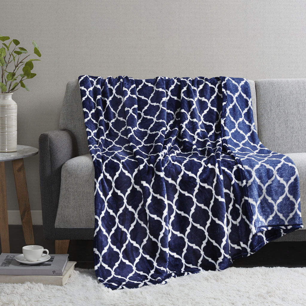 Ogee - Oversized Throw - Navy