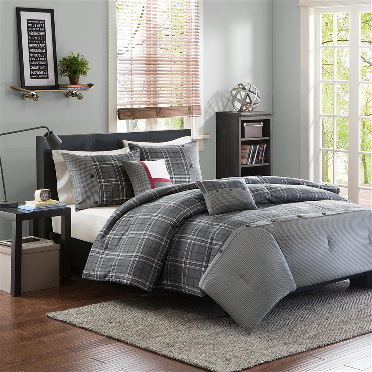 Daryl - Twin Comforter Set - Gray