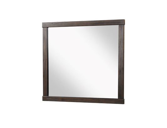 Square Mirror With Knotty - Brown Bernards Furniture