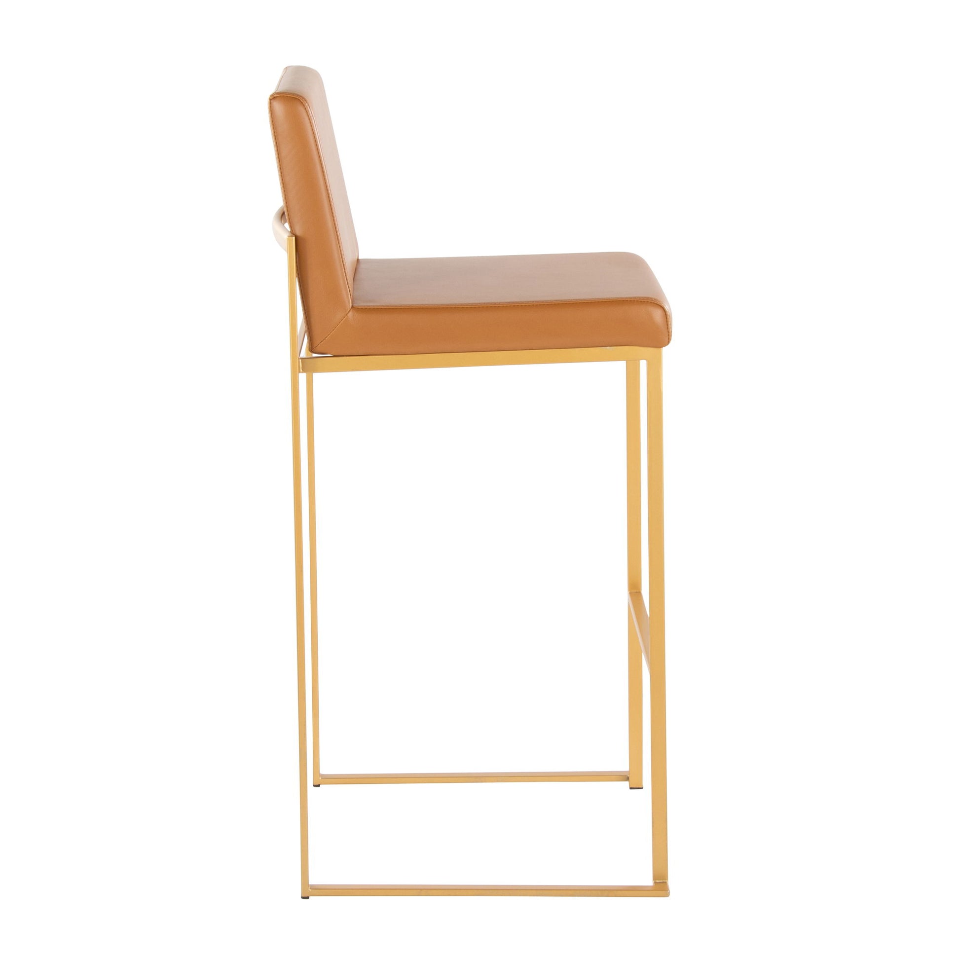 Fuji - Contemporary Design High Back Barstool (Set of 2) Lumi Source