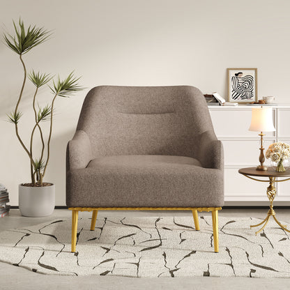 Modern Elegance Accent Chair With Curved Backrest Noble House