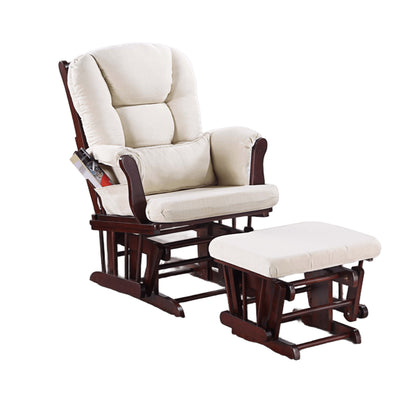 Upholstered Glider Chair With Ottoman Home Essentials
