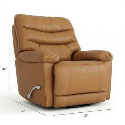 Oslo Antelope - Swivel Glider Recliner With Manual Footrest Home Essentials