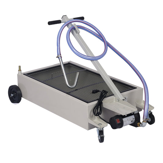 High Impact Polypropylene 20 Gallon Low Profile Oil Drain With Pump Steel - Gray Daily Nest