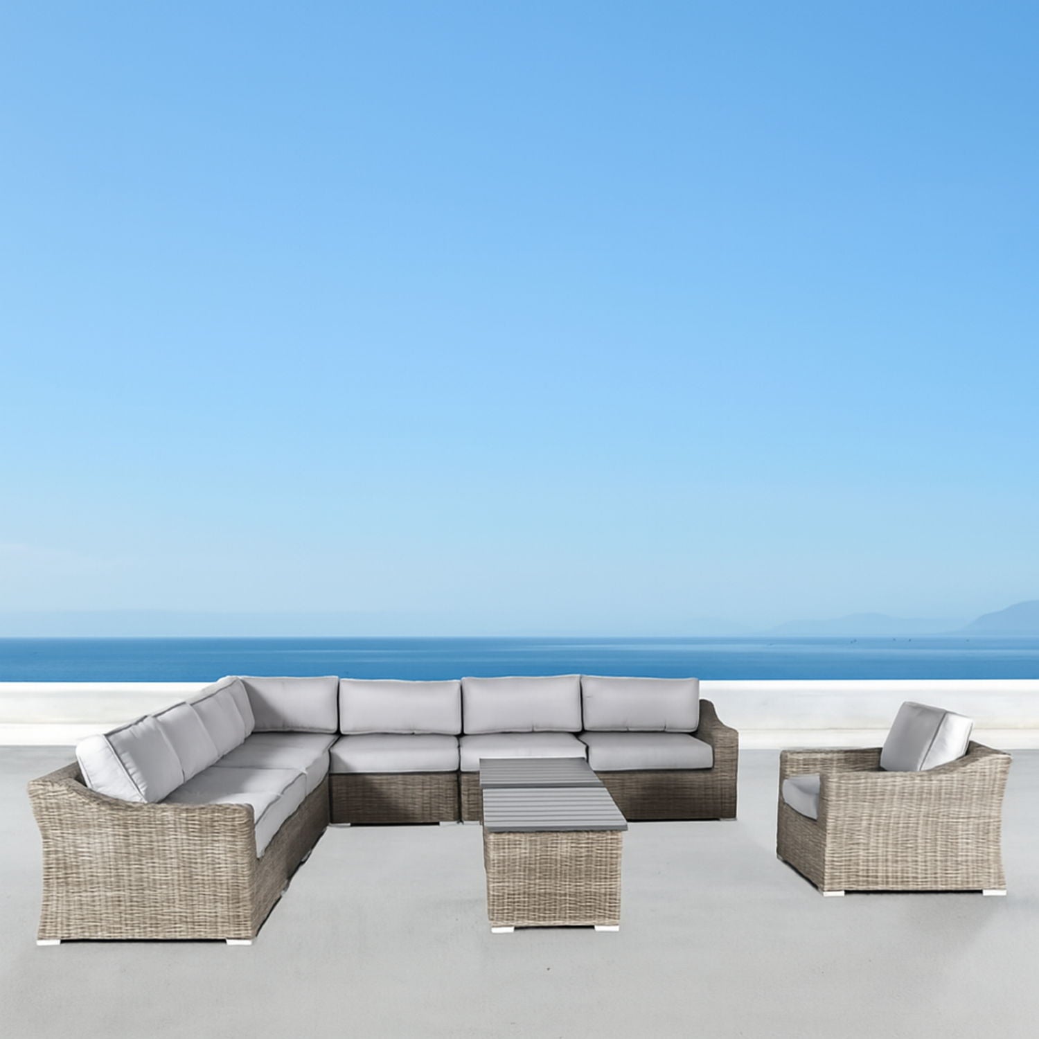 Stylish Sofa Seating Group With Cushions Perfect For Outdoor Gatherings LSI Patio Furniture