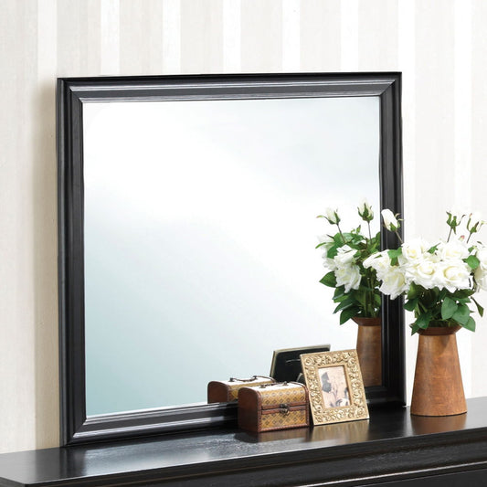 Elegant Traditional Wall Mirror - Black Glory Furniture