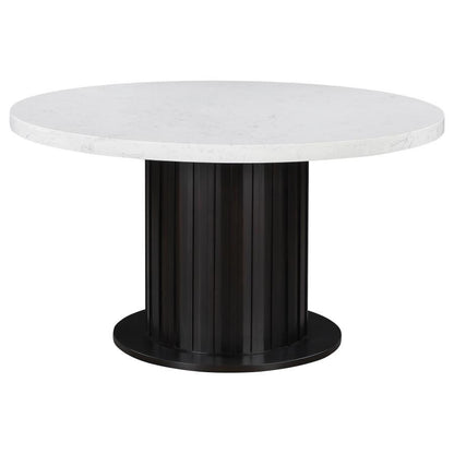 Sherry - Round Marble Top Dining Table Set CoasterEssence