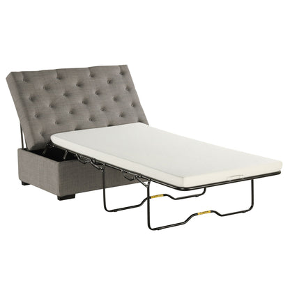 Convertible Folding Sofa Bed Ottoman With Memory Mattress And Tufted Design Hearth and Haven