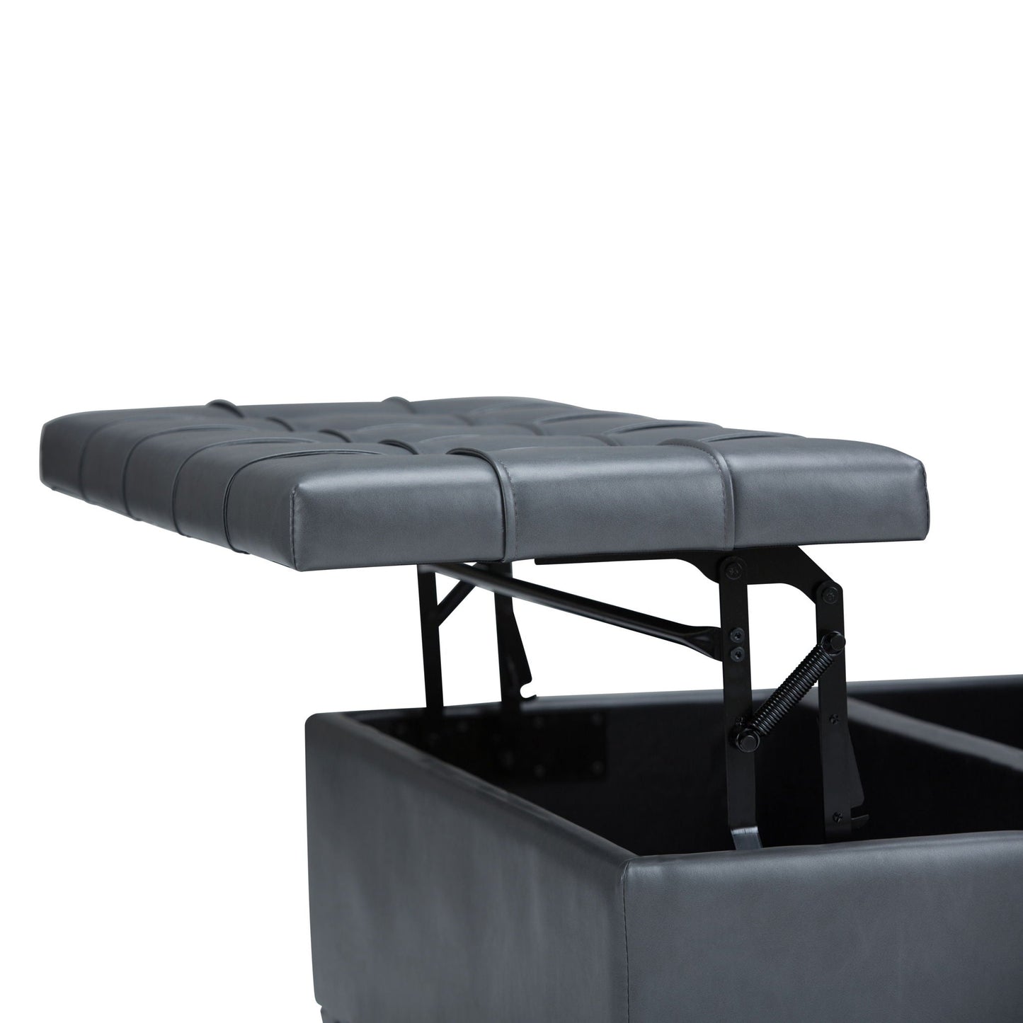 Harrison - Upholstered Coffee Table Storage Ottoman Simpli-Home