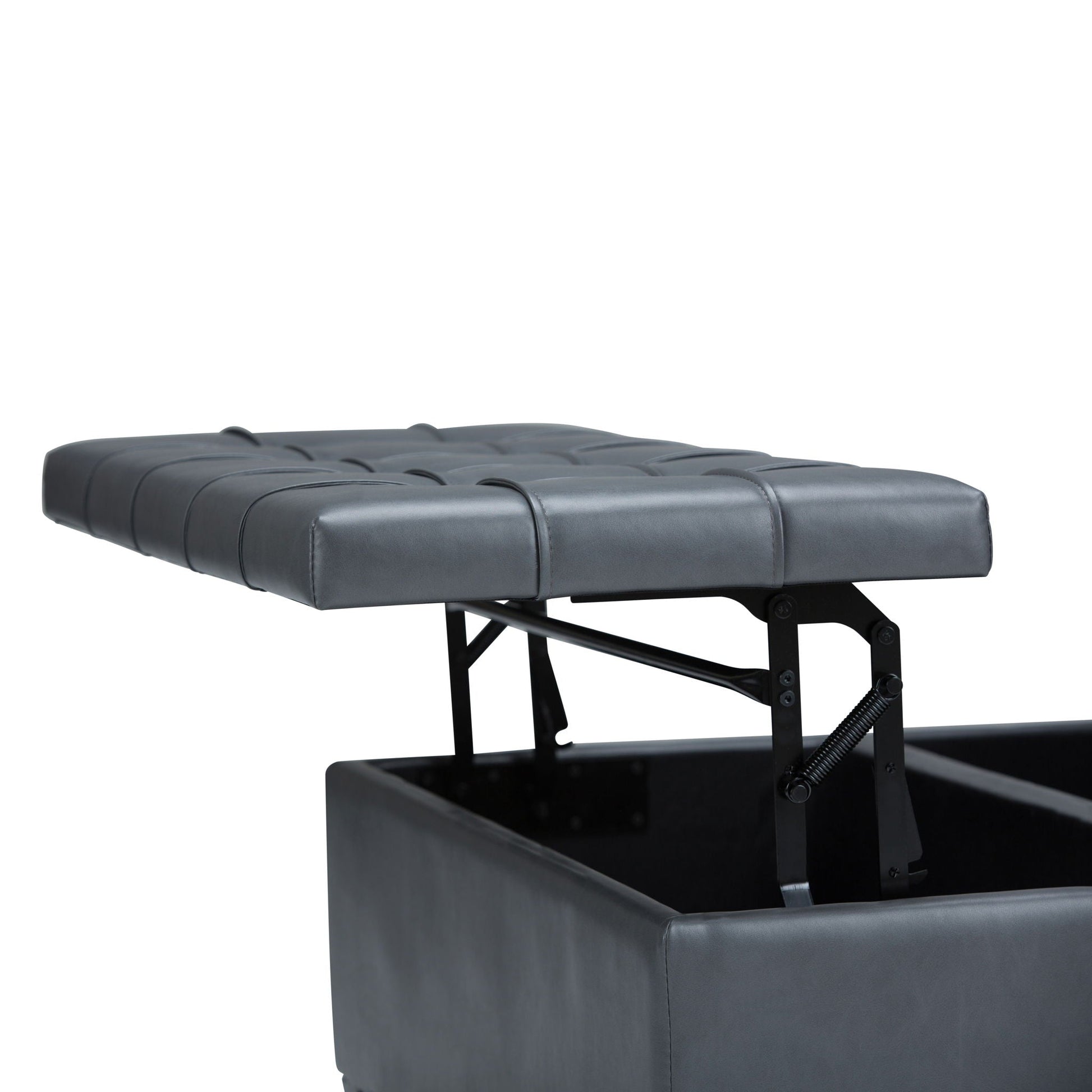 Harrison - Upholstered Coffee Table Storage Ottoman Simpli-Home